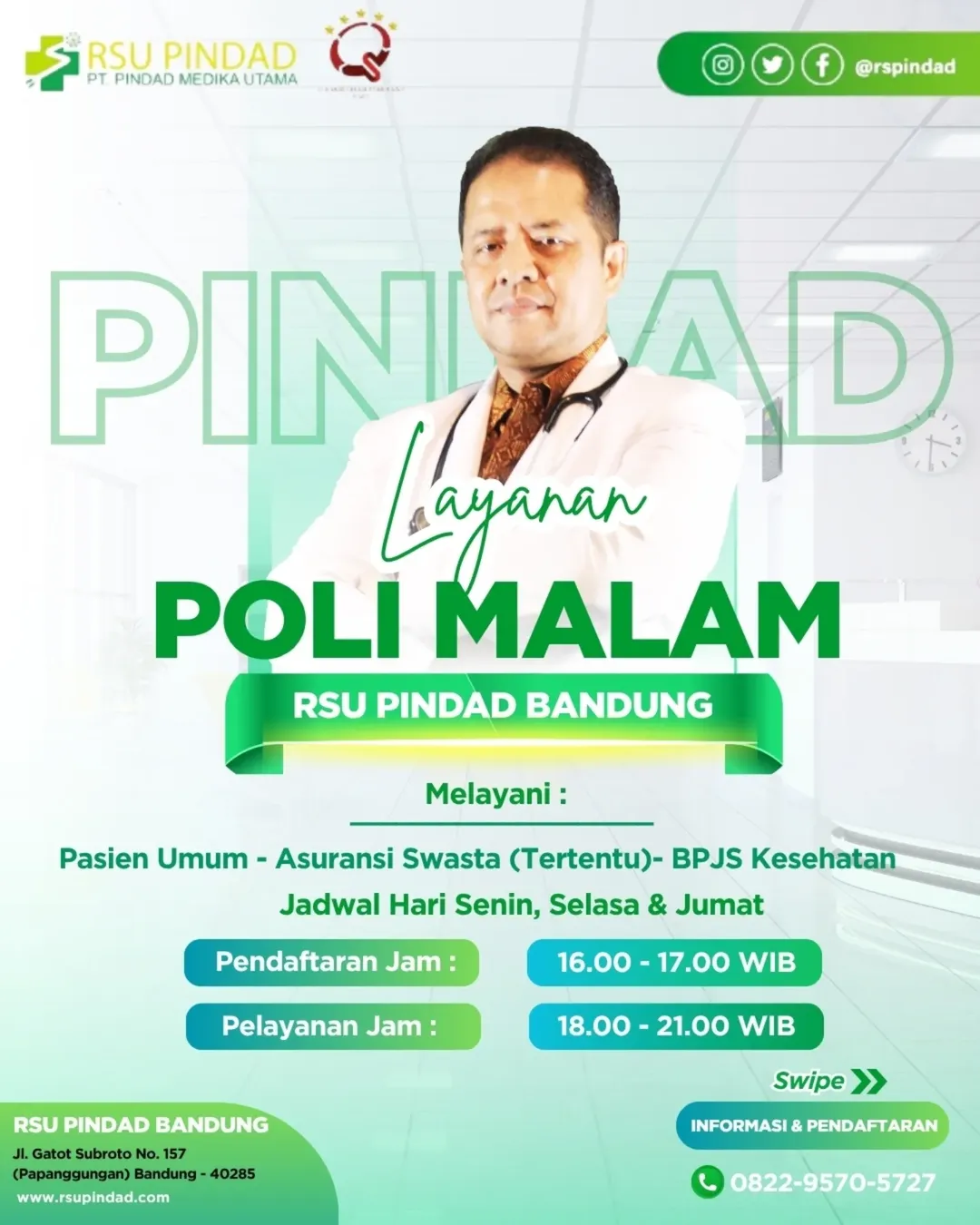 Nggak sempat periksa di pagi hari? Tenang, kami hadir di Malam hari Lho!